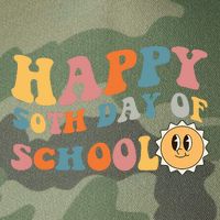 Retro 50 days of school 50th day of school Groovy Legacy Tie Dye Trucker Hat