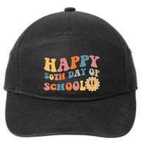 Retro 50 days of school 50th day of school Groovy 7-Panel Snapback Hat