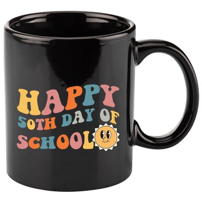 Retro 50 days of school 50th day of school Groovy 11oz C Handle Ceramic Mug