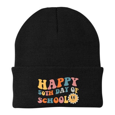 Retro 50 days of school 50th day of school Groovy Beanie