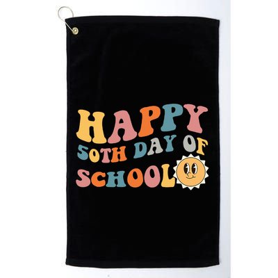 Retro 50 days of school 50th day of school Groovy Golf Towel