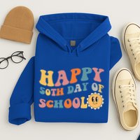 Retro 50 days of school 50th day of school Groovy Hoodie