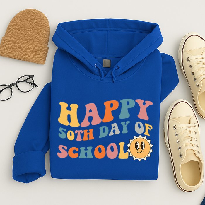 Retro 50 days of school 50th day of school Groovy Hoodie