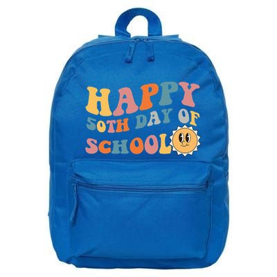 Retro 50 days of school 50th day of school Groovy 16 in Basic Backpack