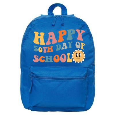 Retro 50 days of school 50th day of school Groovy 16 in Basic Backpack