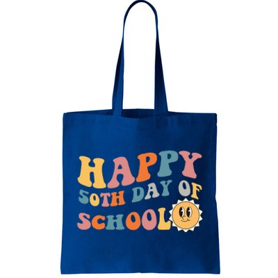 Retro 50 days of school 50th day of school Groovy Tote Bag