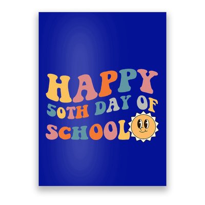 Retro 50 days of school 50th day of school Groovy Poster