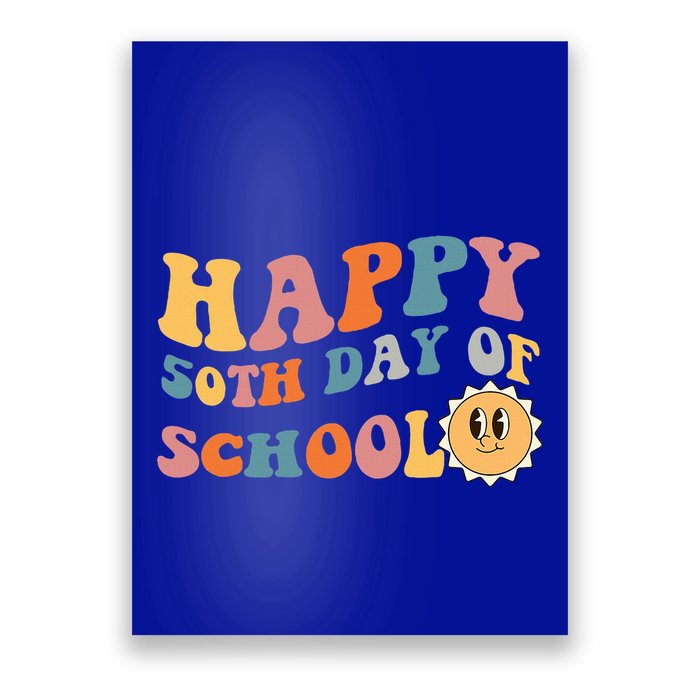 Retro 50 days of school 50th day of school Groovy Poster