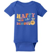 Retro 50 days of school 50th day of school Groovy Baby Bodysuit