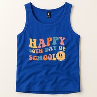 Retro 50 days of school 50th day of school Groovy Tank Top