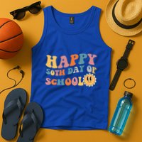 Retro 50 days of school 50th day of school Groovy Tank Top