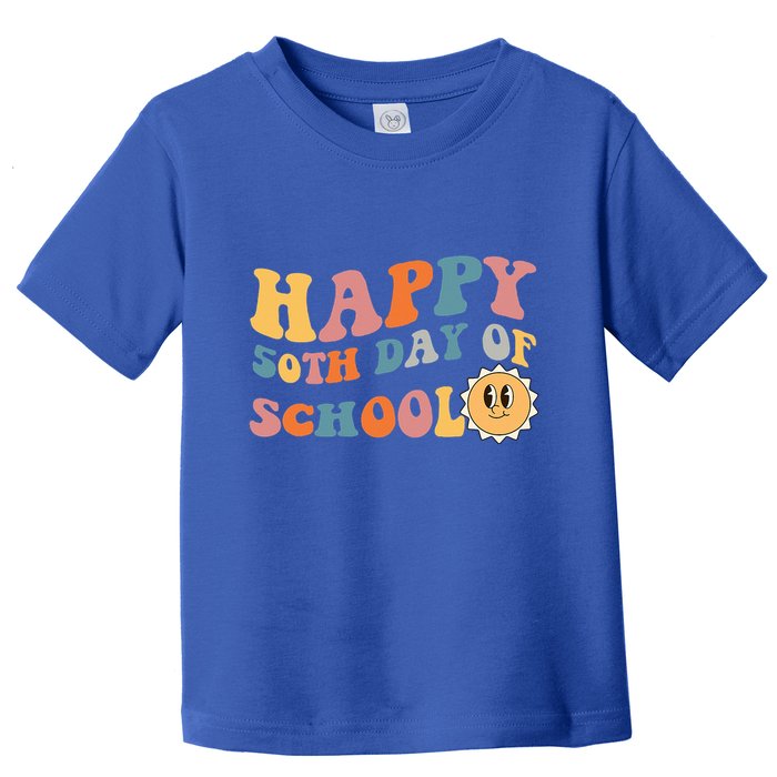 Retro 50 days of school 50th day of school Groovy Toddler T-Shirt