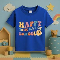 Retro 50 days of school 50th day of school Groovy Toddler T-Shirt