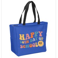 Retro 50 days of school 50th day of school Groovy Zip Tote Bag