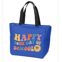 Retro 50 days of school 50th day of school Groovy Zip Tote Bag