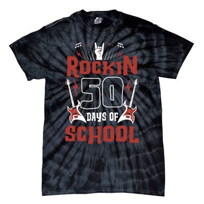 Rockin 50 Days Of School 50th Day Of School 50 Days Smarter Tie-Dye T-Shirt