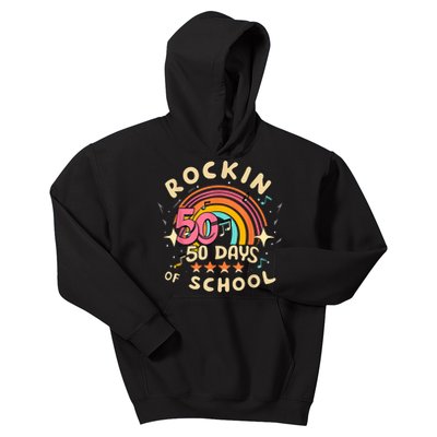 Rockin 50 Days Of School 50th Day Of School Kids Hoodie