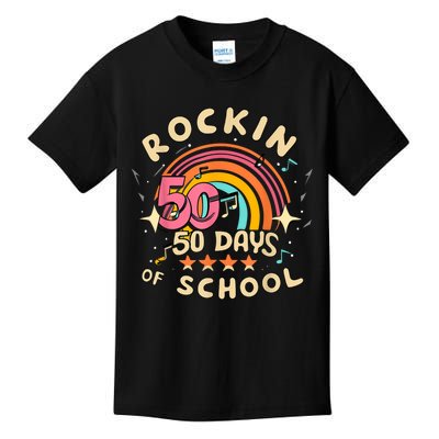 Rockin 50 Days Of School 50th Day Of School Kids T-Shirt