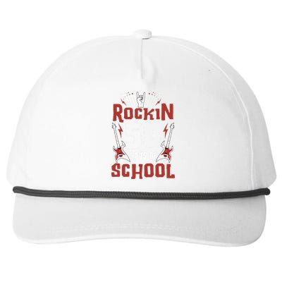 Rockin 50 Days of School 50th Day of School 50 Days Smarter Snapback Five-Panel Rope Hat