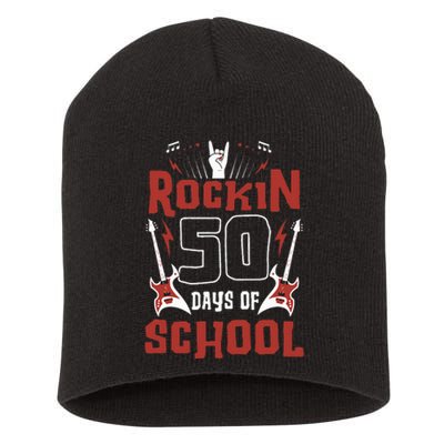 Rockin 50 Days of School 50th Day of School 50 Days Smarter Short Acrylic Beanie