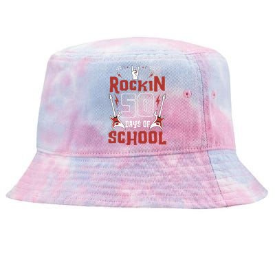 Rockin 50 Days of School 50th Day of School 50 Days Smarter Tie-Dyed Bucket Hat