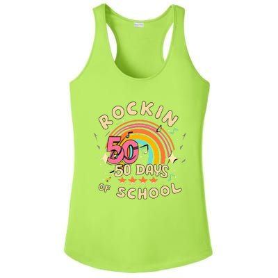 Rockin 50 Days of School 50th Day of School  Ladies PosiCharge Competitor Racerback Tank