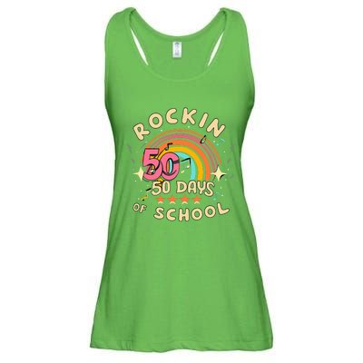 Rockin 50 Days of School 50th Day of School  Ladies Essential Flowy Tank