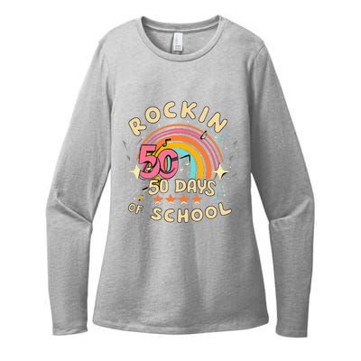 Rockin 50 Days of School 50th Day of School  Womens CVC Long Sleeve Shirt