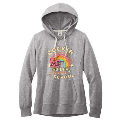 Rockin 50 Days of School 50th Day of School  Women's Fleece Hoodie