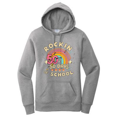 Rockin 50 Days of School 50th Day of School  Women's Pullover Hoodie