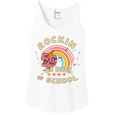 Rockin 50 Days of School 50th Day of School  Ladies Essential Tank