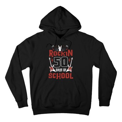 Rockin 50 Days Of School 50th Day Of School 50 Days Smarter Hoodie