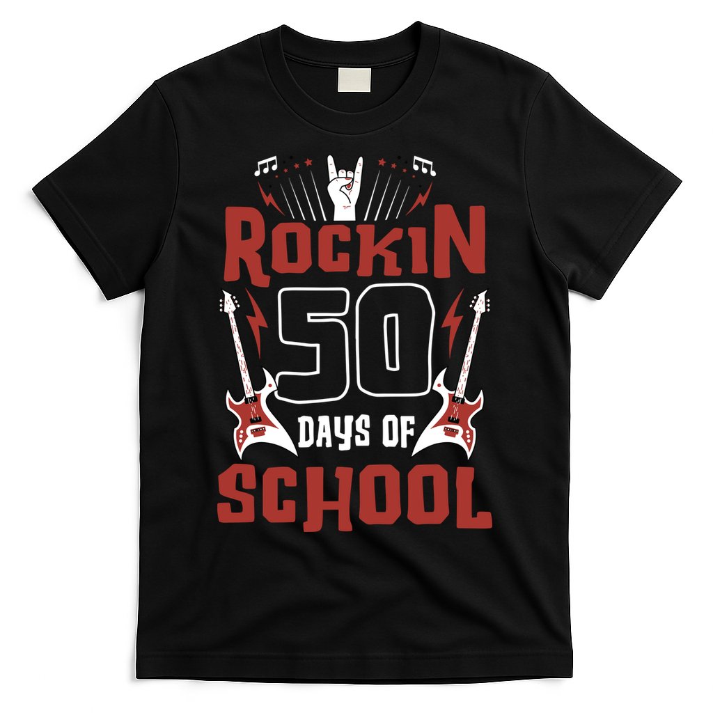 Rockin 50 Days Of School 50th Day Of School 50 Days Smarter T-Shirt