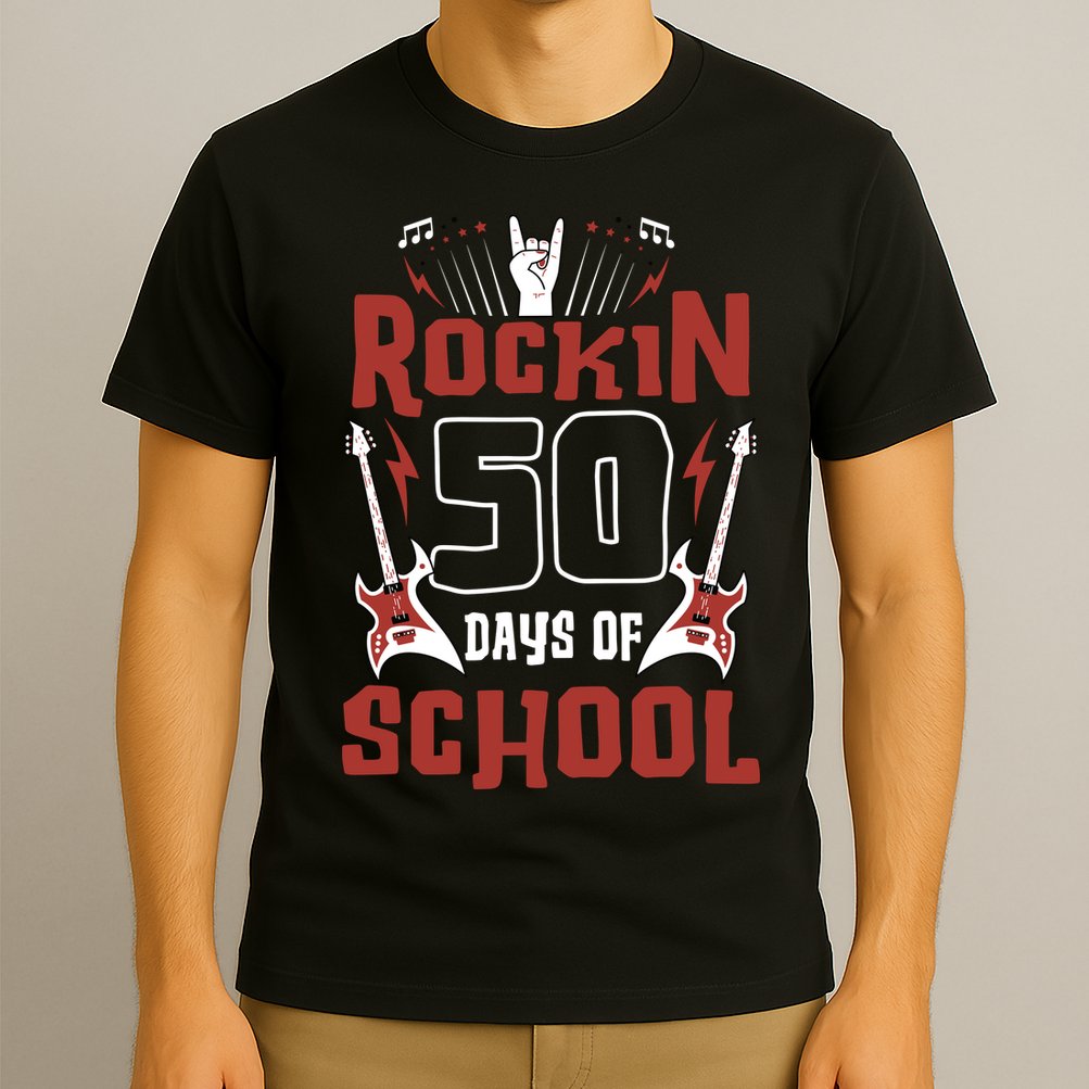 Rockin 50 Days Of School 50th Day Of School 50 Days Smarter T-Shirt