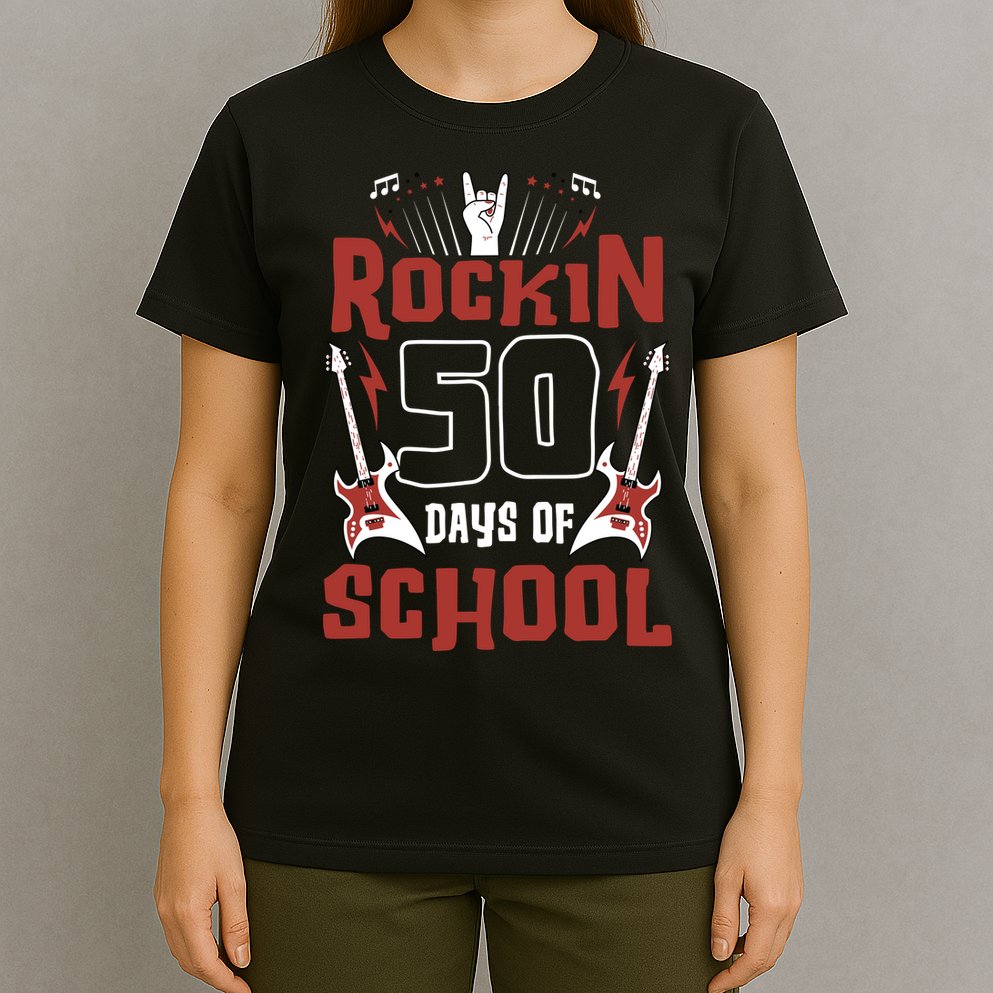 Rockin 50 Days Of School 50th Day Of School 50 Days Smarter T-Shirt