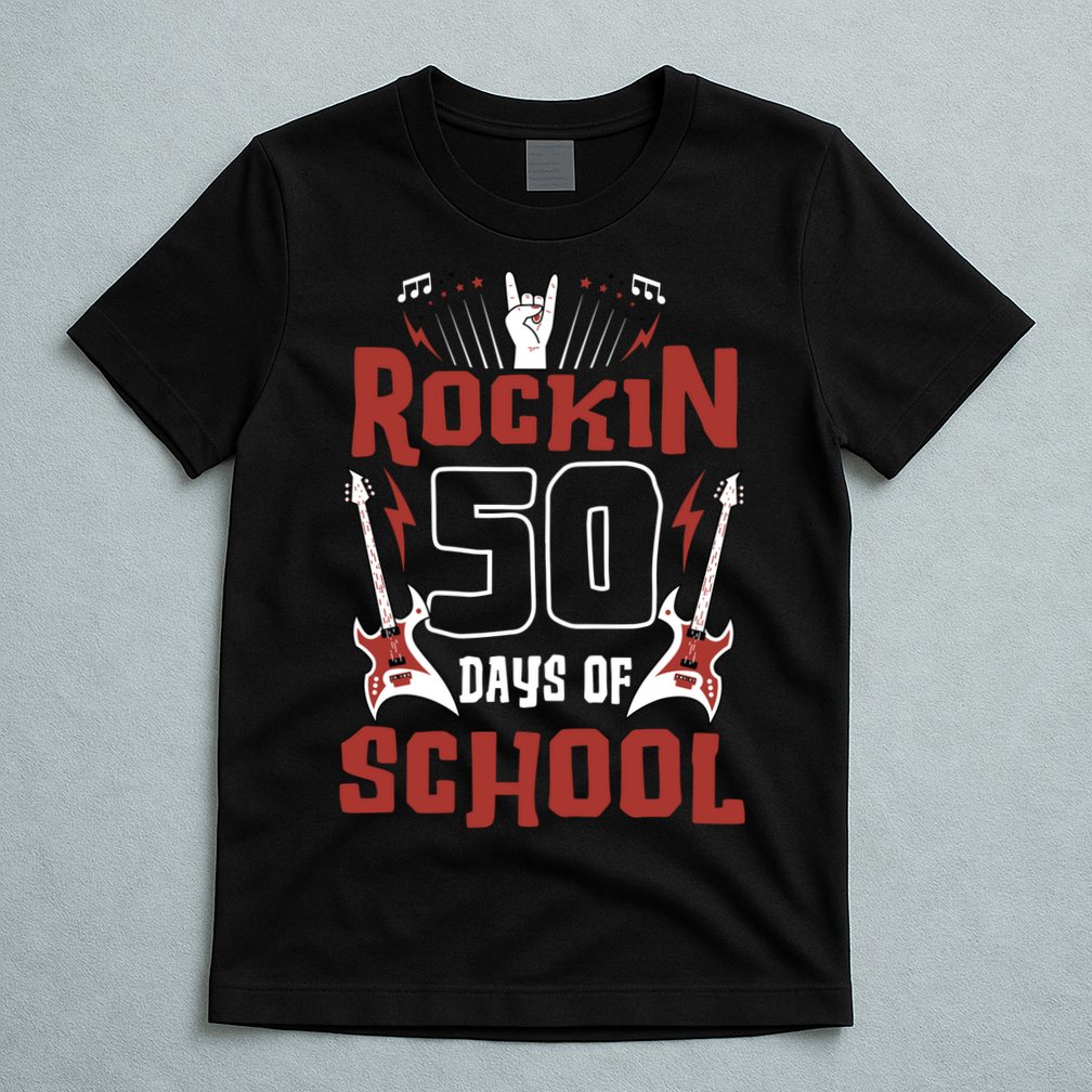 Rockin 50 Days Of School 50th Day Of School 50 Days Smarter T-Shirt