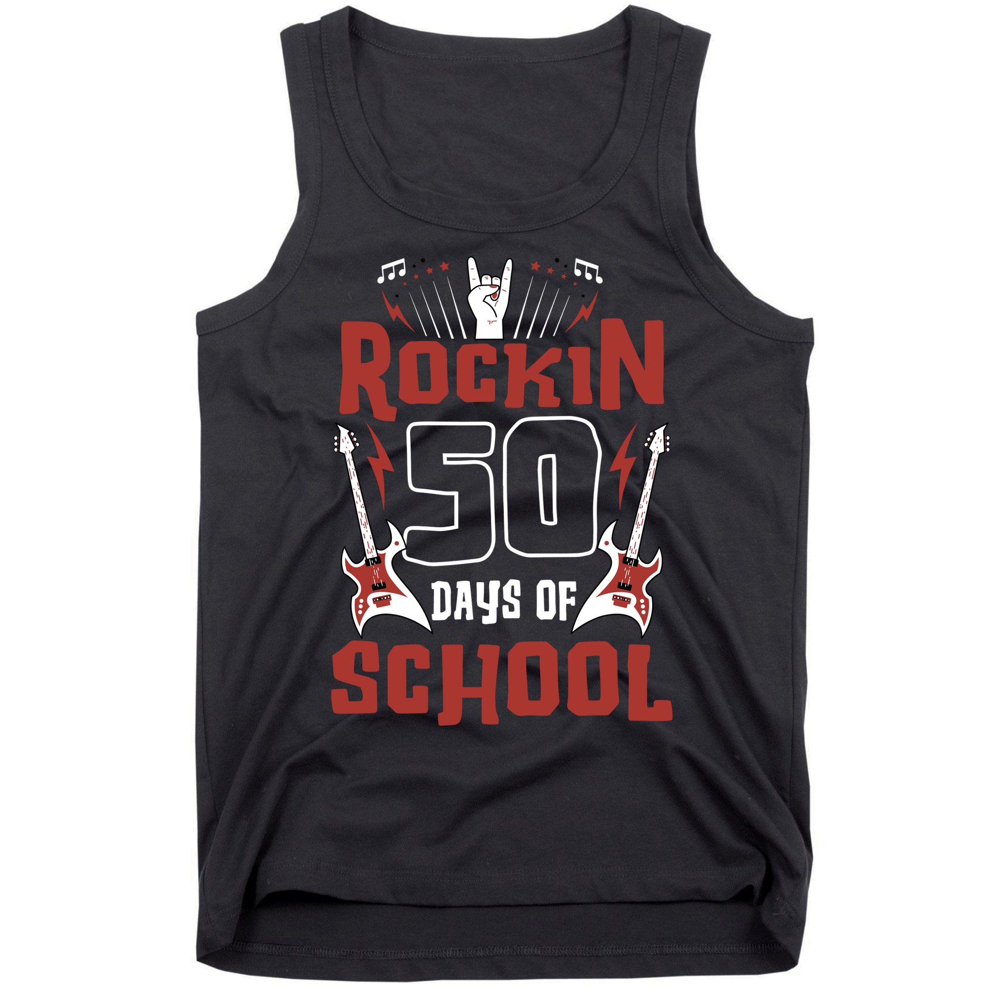 Rockin 50 Days Of School 50th Day Of School 50 Days Smarter Tank Top
