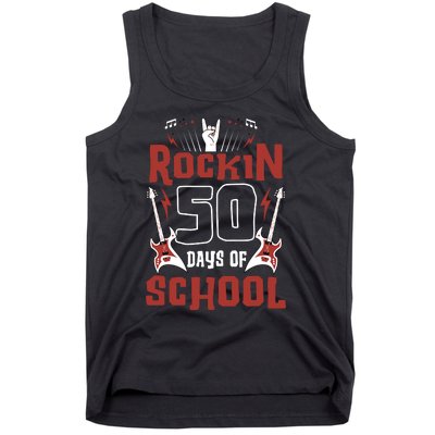 Rockin 50 Days Of School 50th Day Of School 50 Days Smarter Tank Top