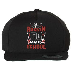 Rockin 50 Days Of School 50th Day Of School 50 Days Smarter Wool Snapback Cap