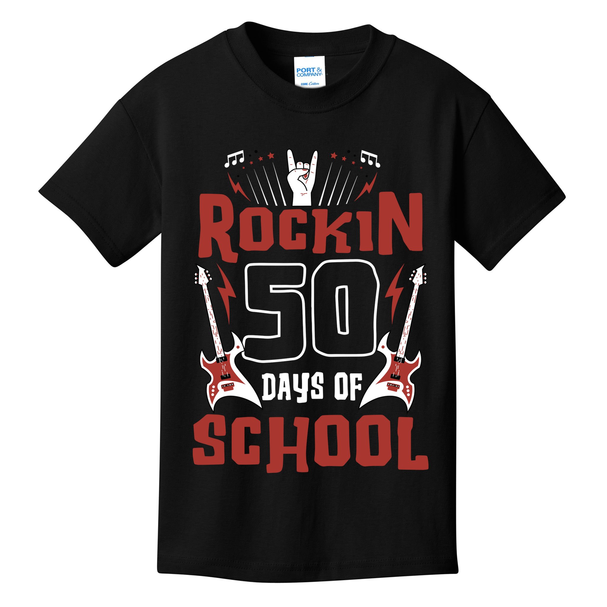 Rockin 50 Days Of School 50th Day Of School 50 Days Smarter Kids T-Shirt