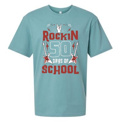 Rockin 50 Days Of School 50th Day Of School 50 Days Smarter Sueded Cloud Jersey T-Shirt