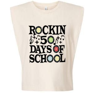 Rockin' 50th Day Celebration School Milestone Garment-Dyed Women's Muscle Tee