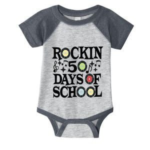 Rockin' 50th Day Celebration School Milestone Infant Baby Jersey Bodysuit