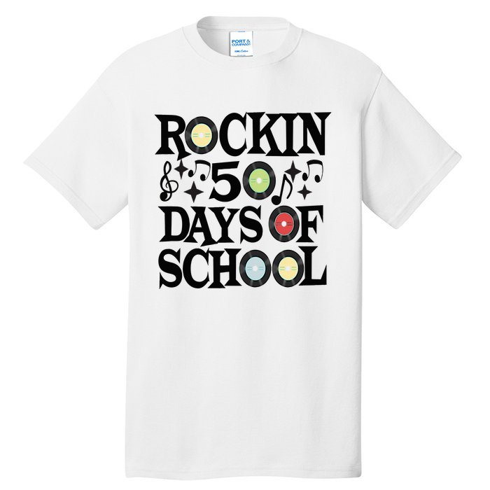 Rockin' 50th Day Celebration School Milestone Tall T-Shirt