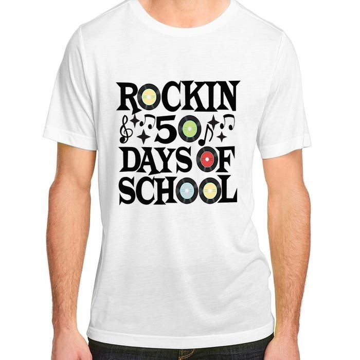 Rockin' 50th Day Celebration School Milestone Adult ChromaSoft Performance T-Shirt