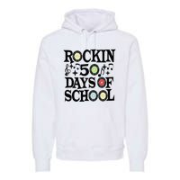 Rockin' 50th Day Celebration School Milestone Premium Hoodie