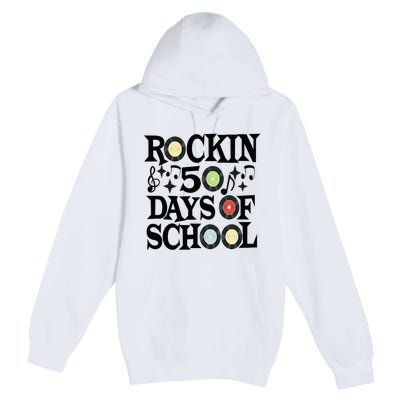 Rockin' 50th Day Celebration School Milestone Premium Pullover Hoodie