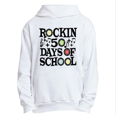 Rockin' 50th Day Celebration School Milestone Urban Pullover Hoodie