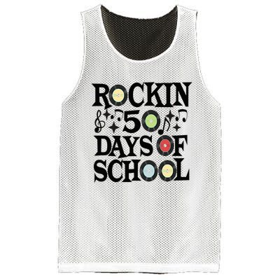 Rockin' 50th Day Celebration School Milestone Mesh Reversible Basketball Jersey Tank