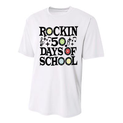 Rockin' 50th Day Celebration School Milestone Performance Sprint T-Shirt